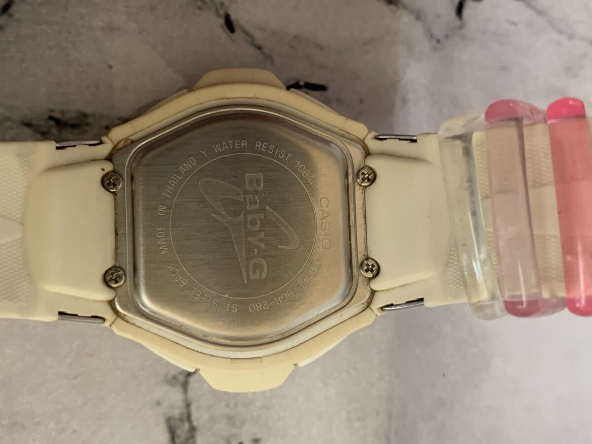 【１円〜売り切り】【稼働品】CASIO カシオ Baby-G 腕時計 デジタル BGR-280 ソーラーの画像7