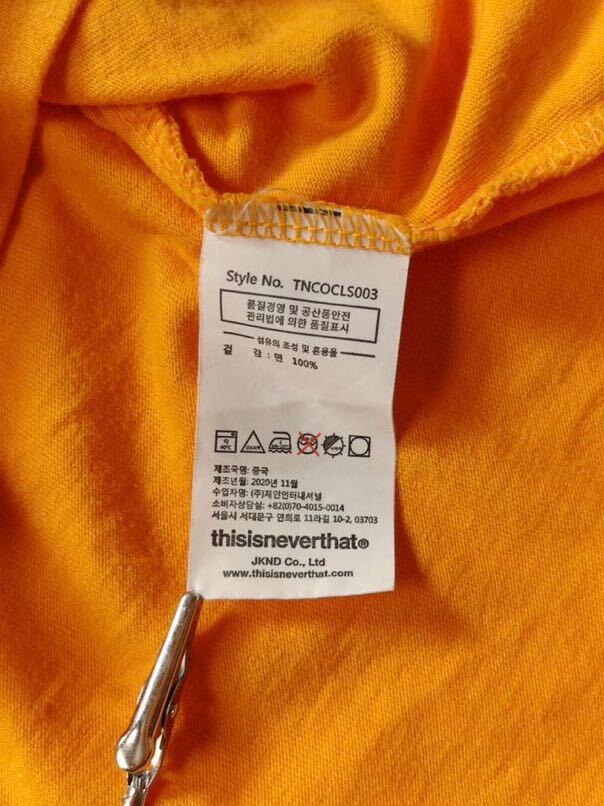 【XL】thisisneverthat T-logo L/S tee shirt 18aw ロゴ 長袖 Tシャツ ロンT オレンジ ブルー_画像7