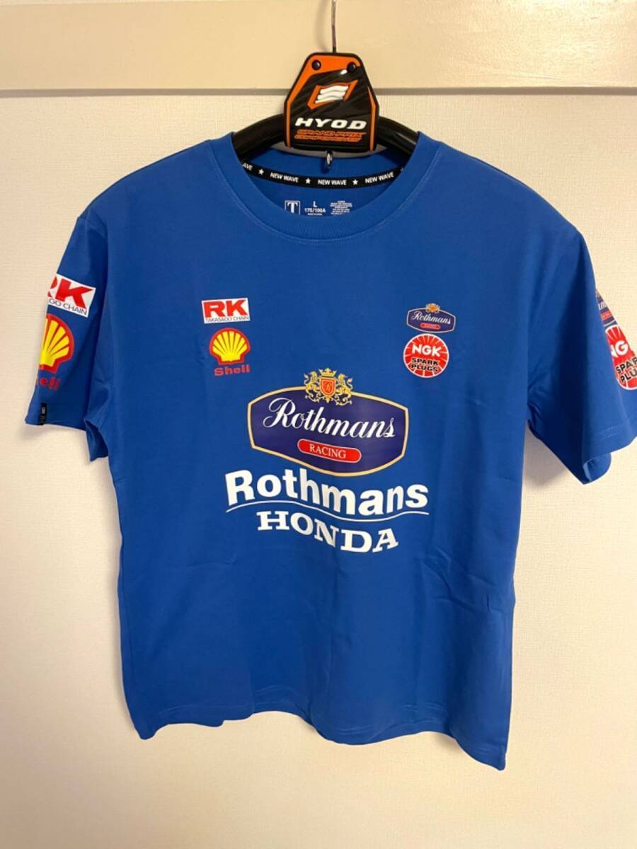 * outlet распродажа * новый товар L Rothmans Rothmans x NSR HRC MotoGP RACING рейсинг футболка короткий рукав мотоцикл уличный спорт 