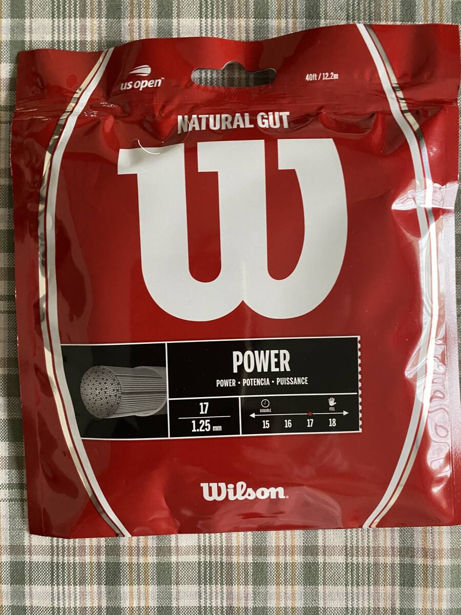 【新品未開封】Wilson/ウィルソン NATURAL GUT 17(1.25mm)/ナチュラルガット17(1.25mm) POWERの画像1