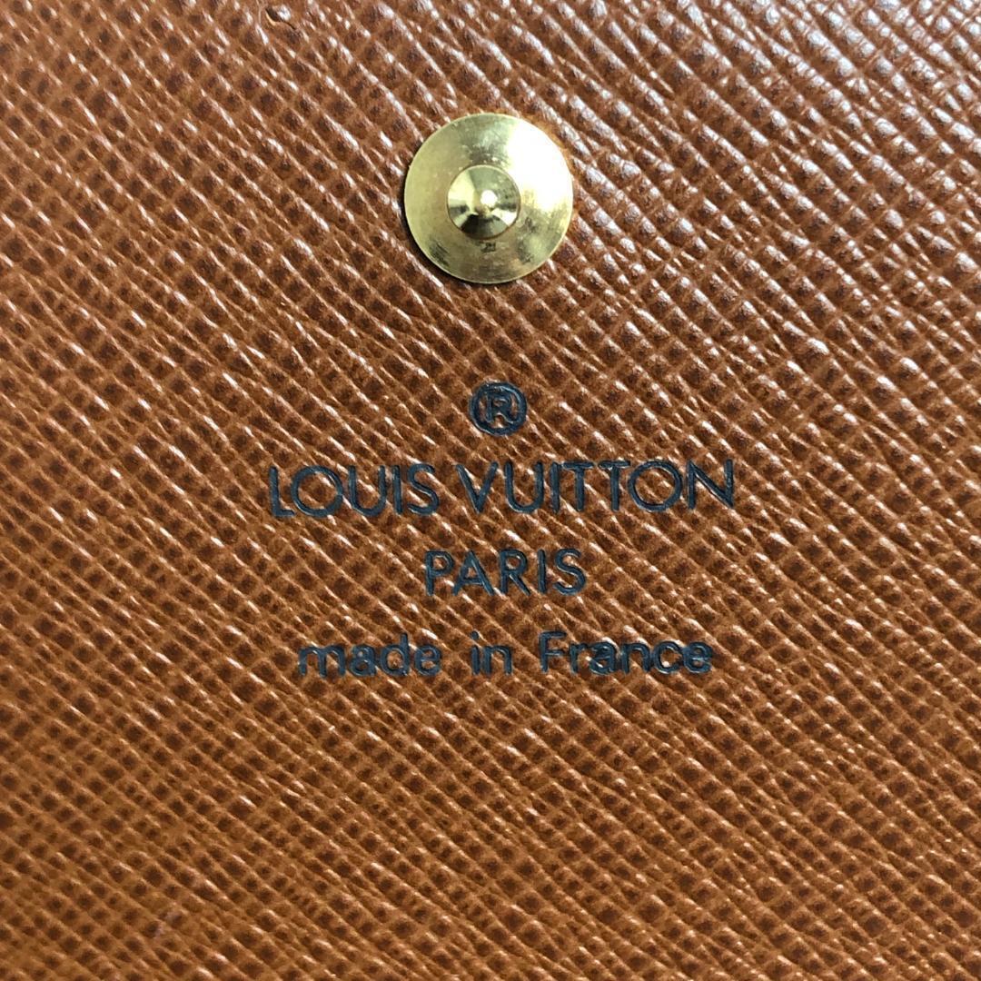 未使用に近いルイヴィトン モノグラム 二つ折り財布 ポルトモネビエ トレゾール ウォレット Louis Vuittonの画像8