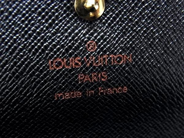 R383 1円 ■未使用級■ LOUIS VUITTON ルイヴィトン M63712 エピ ポルトトレゾール エテュイパピエ 三つ折り 財布 ブラック系_画像7