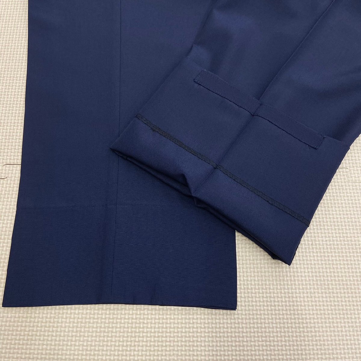 Y636/T1084 ( used ) Tochigi prefecture . north junior high school man . uniform 1 point / designation goods / summer trousers,W76, total length approximately 89, length of the legs approximately 64, navy blue, beautiful goods /GREEN MATE/ short period put on supplies 