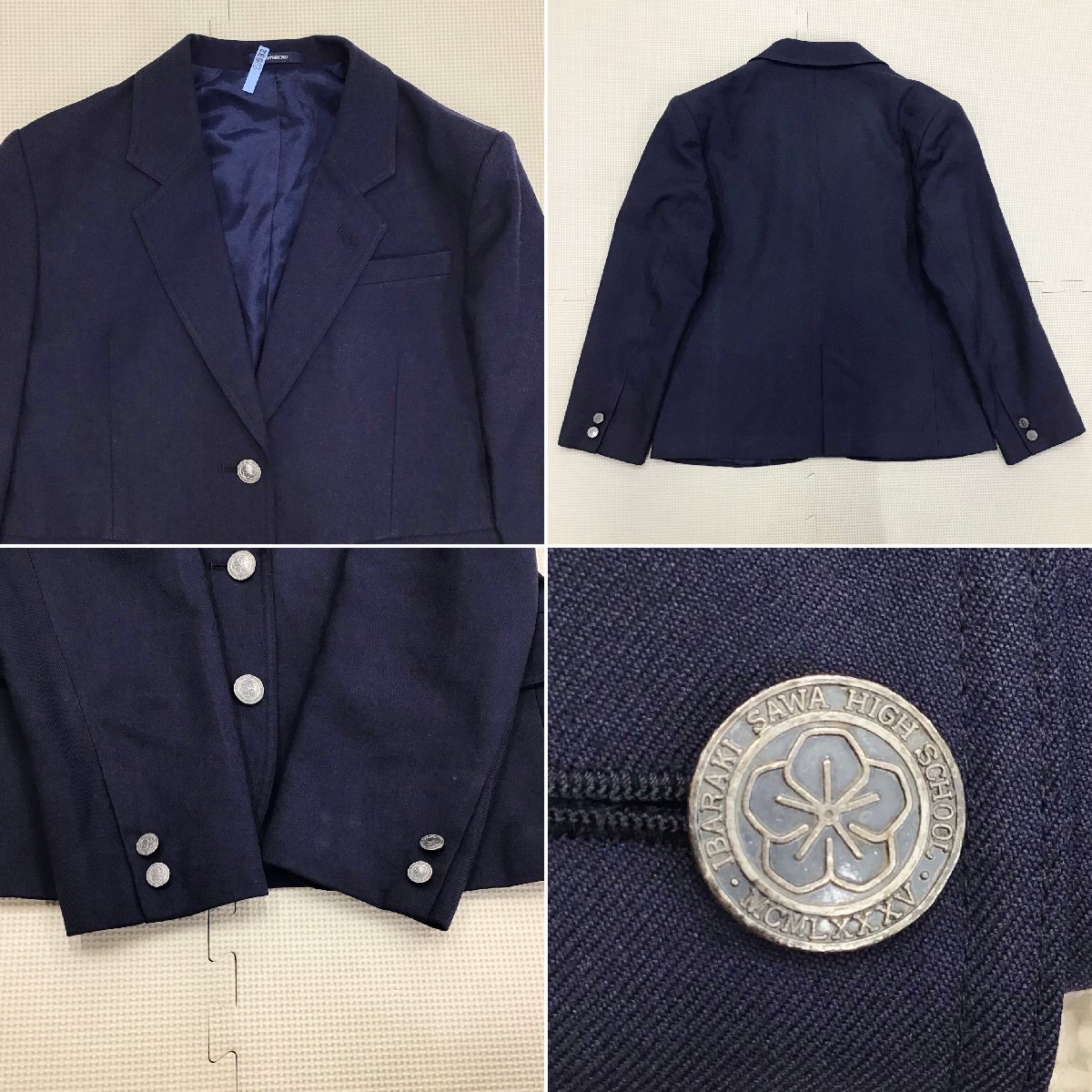 O652/T(中古)茨城県 佐和高校 女子制服5点 /160/M/L/W69/丈54 O652/T(中古)茨城県 佐和高校 女子制服5点 /160/M/L/W69/丈54