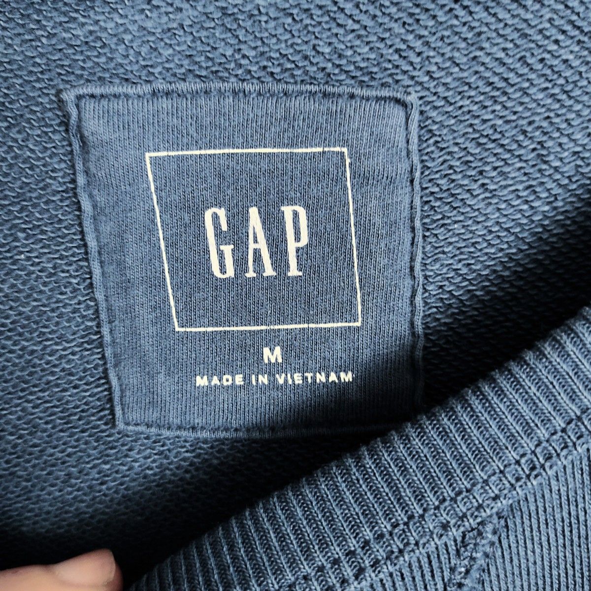 GAP スウェット 長袖シャツ トレーナー インディゴ・ブルー メンズMサイズ