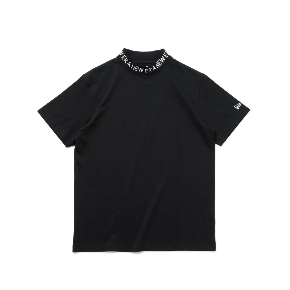 ★新品★ NEWERA GOLF 半袖 鹿の子 ミッドネック Tシャツ　ブラック モックネック 　 XLサイズ　ゴルフ