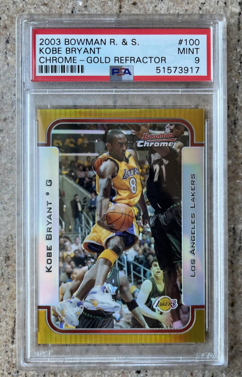 Kobe Bryant コビー・ブライアント 2003 Bowman Chrome Rookie & Stars #100 Gold Refractor 50シリ PSA 9 NBA Lakers PSA 10なし_画像1