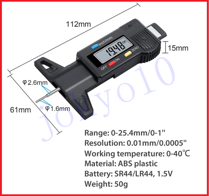  free shipping tire groove checker teps gauge 2 piece set digital tire gauge to red checker car maintenance brake shoe pad measurement 