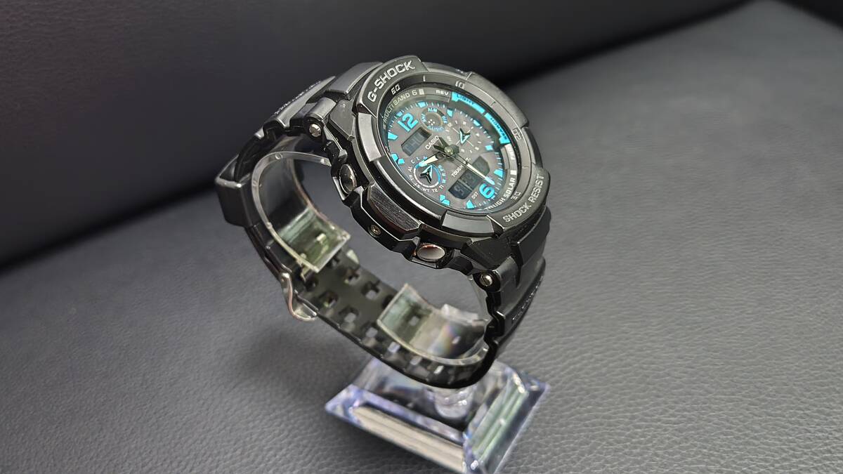 【稼動品】CASIO カシオ G-SHOCK GW-3500B タフソーラー ブラック ブルー 中古美品_画像4