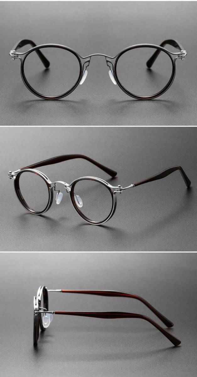 特価★送料無料 新品 円形 復旧型 メガネフレーム ファッション 眼鏡のフレーム 合金素材 全フレーム カラー選択可 C003_画像3