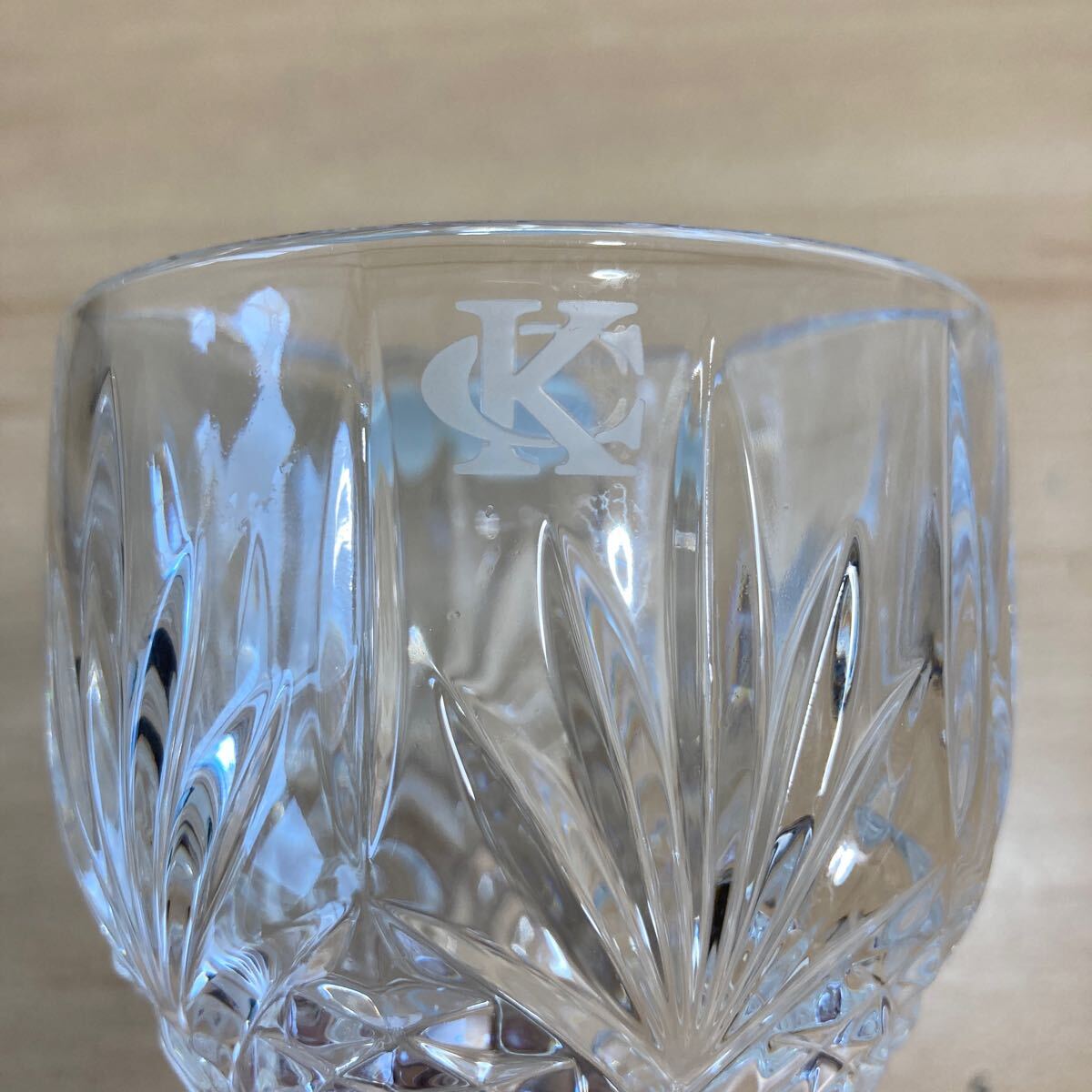 BOHEMIA ボヘミアクリスタル グラス ワイングラス 径7.8cm高さ16.5cm ガラス インテリア コレクション 未使用 保管品(4-2)_画像4