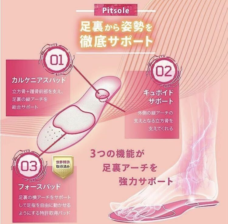 pito sole middle bed posture support posture insole man and woman use .. work arch support size adjustment insole super light weight (M(25~26cm)) ⑤