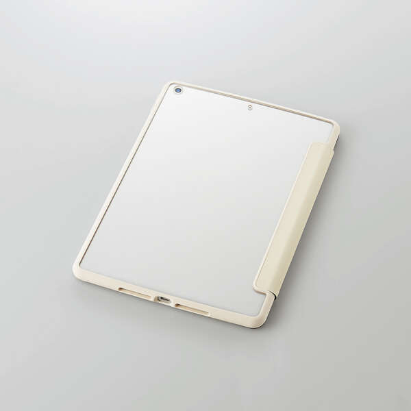 iPad 10.2インチ (第9世代/第8世代/第7世代) フラップケース ソフトレザーカバー アイボリー 手帳型 スリープ対応 エレコム 505