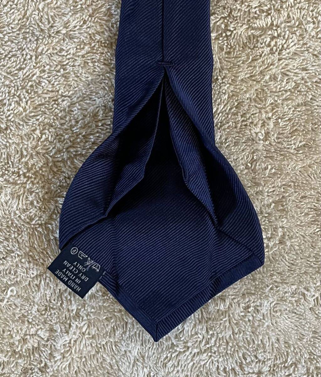  Anne jero*fsko Sette piege navy Thai necktie Italy made solid Thai navy blue Anne jerofsko navy series 
