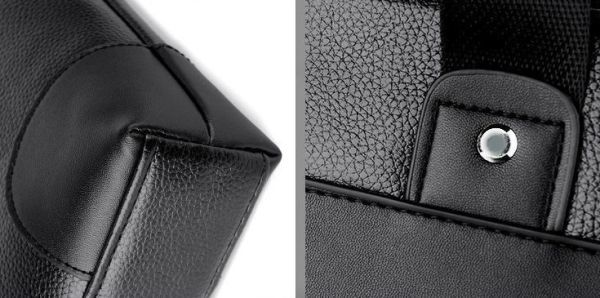 【限定特価】 新品 メンズ locoedaisu ビジネスバッグ 高級PUレザー ブラック 黒 ショルダー ブリーフケース 大人気 ブランド 上質 質感の画像9