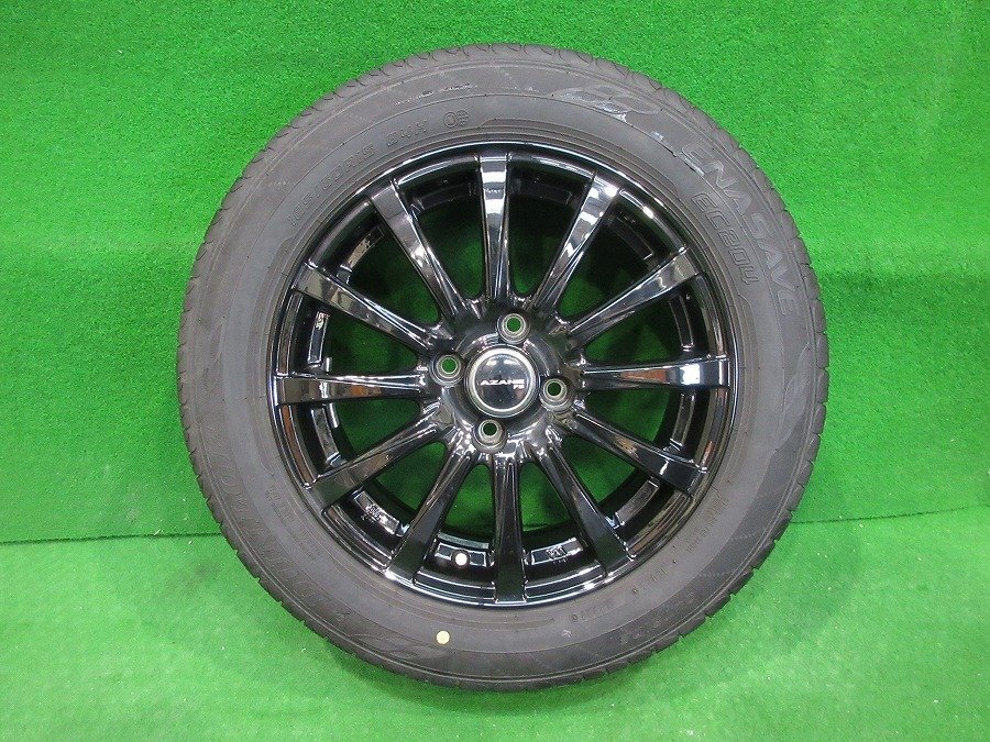 良品★AZANE FB 15インチ アルミ 15×5.5J +42 100-4穴 2021年製/8分山★DUNLOP/ENASAVE EC204 185/60R15 84H 4本[カローラ/ノート]_画像2