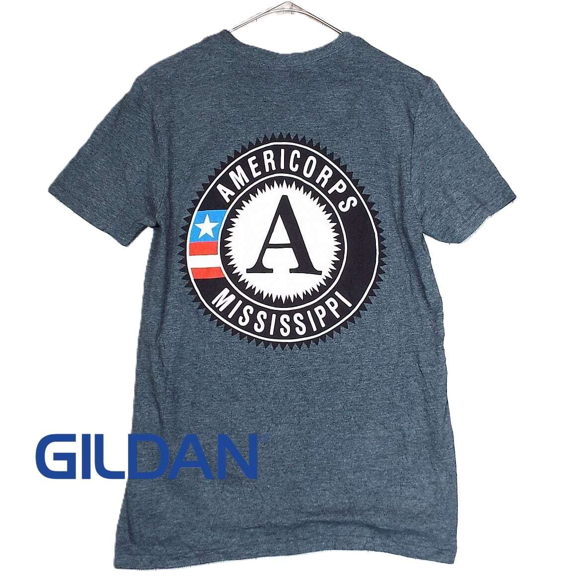 【アメリカ古着】GILDAN ギルダン　Volunteer Mississippi AMERICORPS クルーネック 半袖シャツ USメンズ：Sサイズ グレー カラーTシャツ_画像6