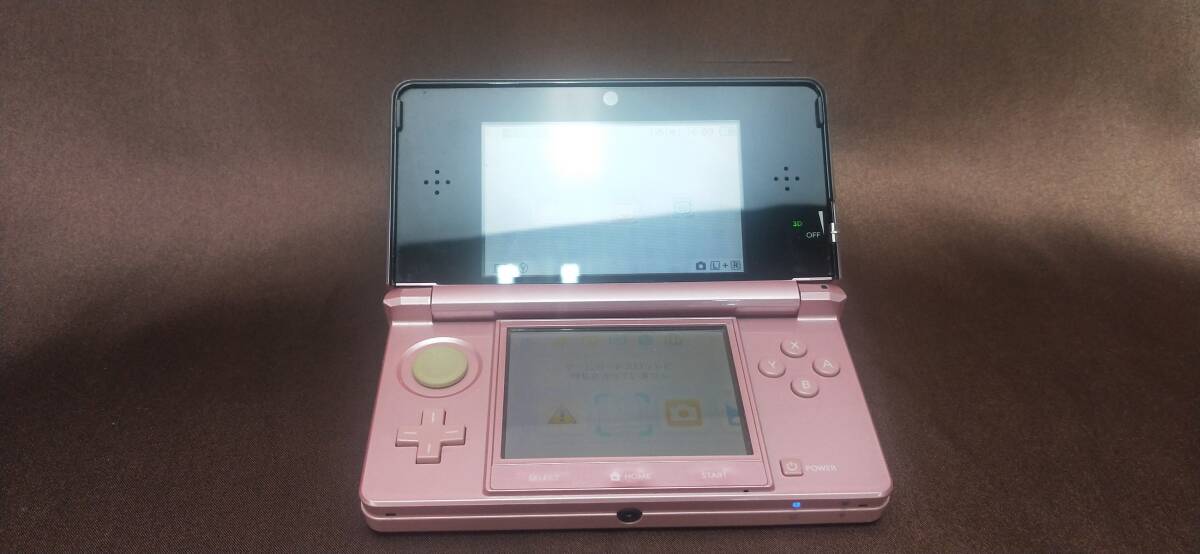 mo/000101/2405/任天堂 ニンテンドー3DS ミスティピンク 通電確認済み_画像2