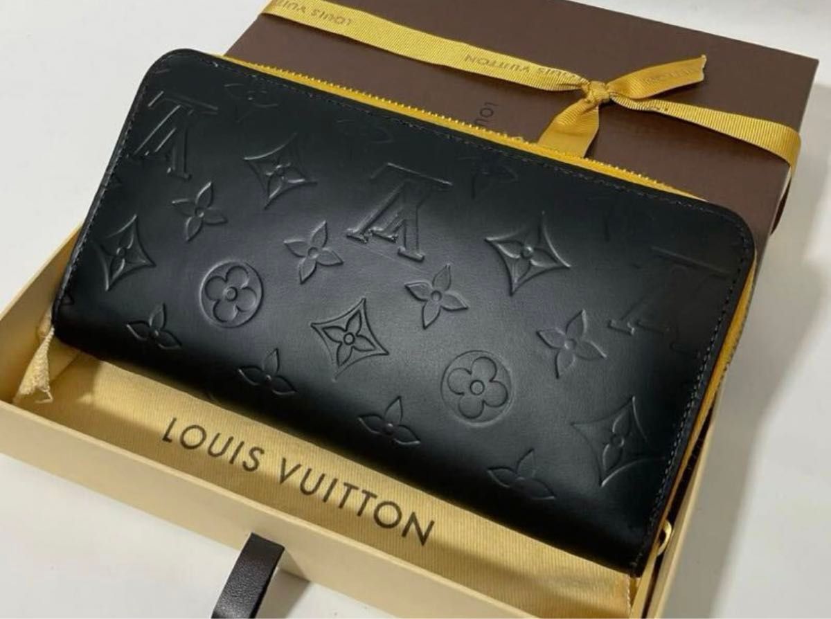 ルイヴィトン 長財布 ヴェルニ モノグラム ジッピーウォレット ラウンドファスナー マットブラック LOUIS VUITTON