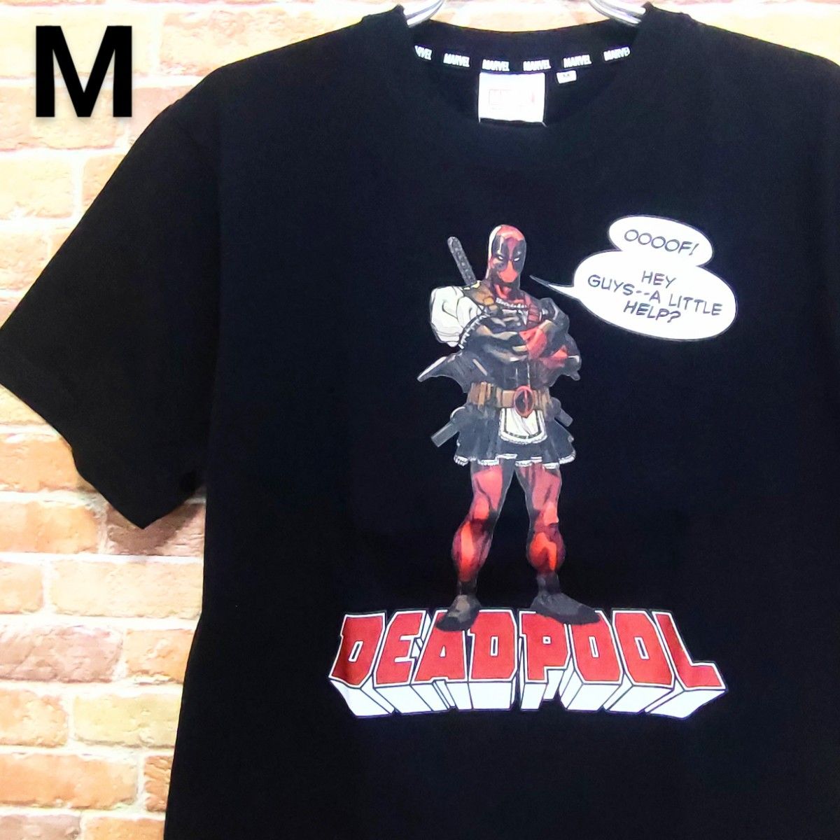 【新品】MARVEL マーベル デッドプール Tシャツ M ブラック 上質生地