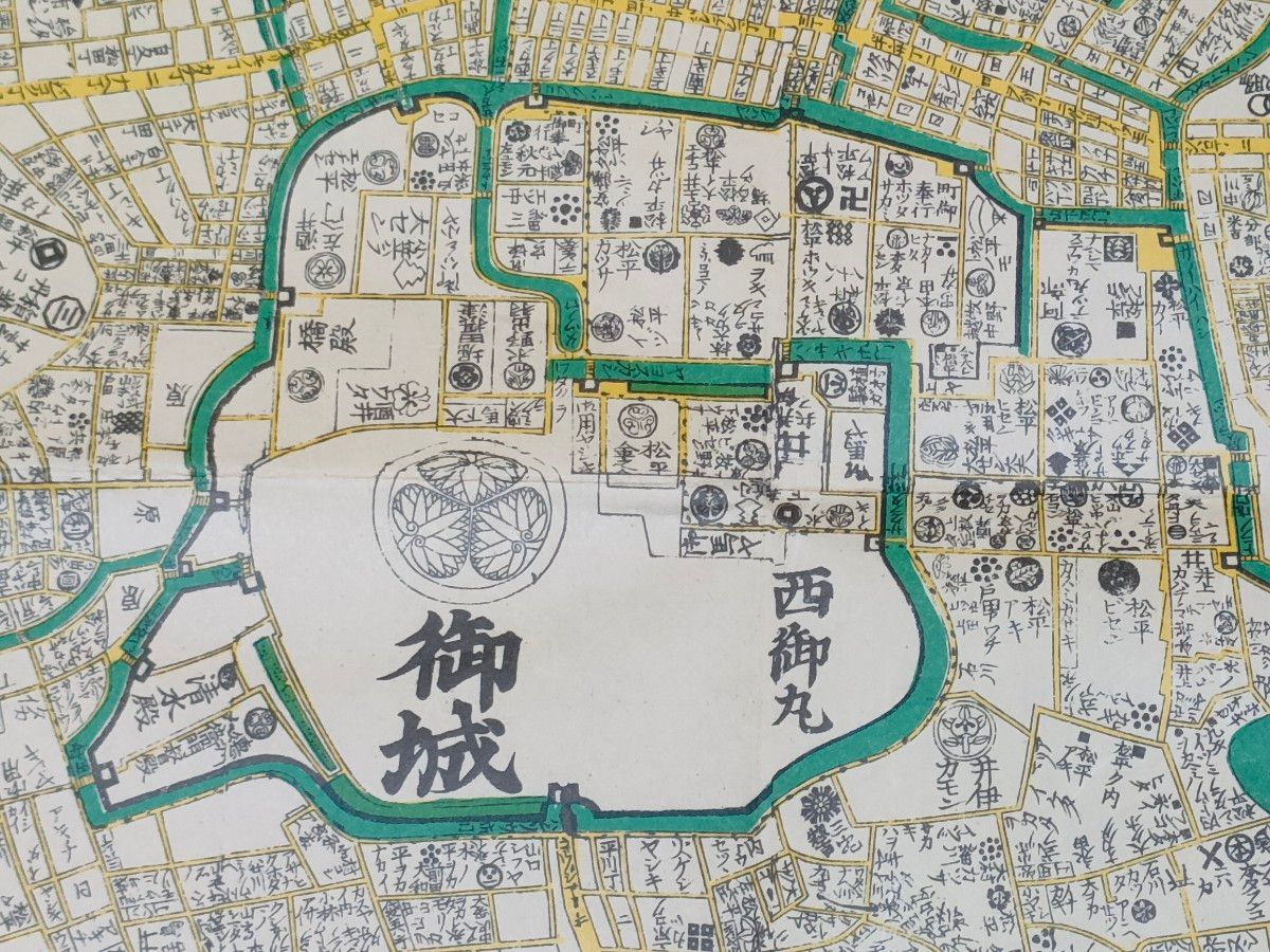 江戸 古地図 90cm60cm 町火消 大判　絵図　 歴史資料　日本史　社会科　歴史