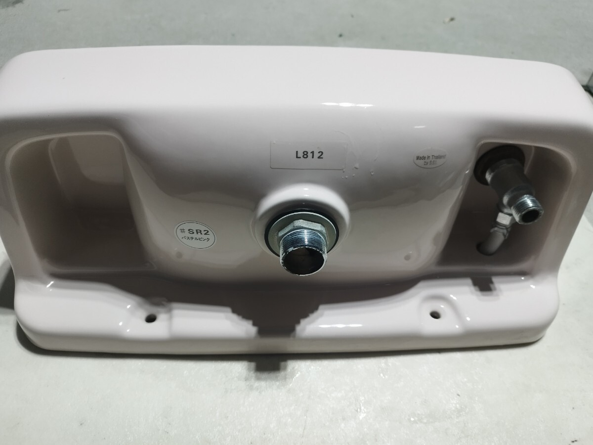 TOTO トイレ用手洗い器l812 パステルピンク 中古 壁掛け 内装 TOTO トイレ用手洗い器l812 パステルピンク 中古 壁掛け 内装