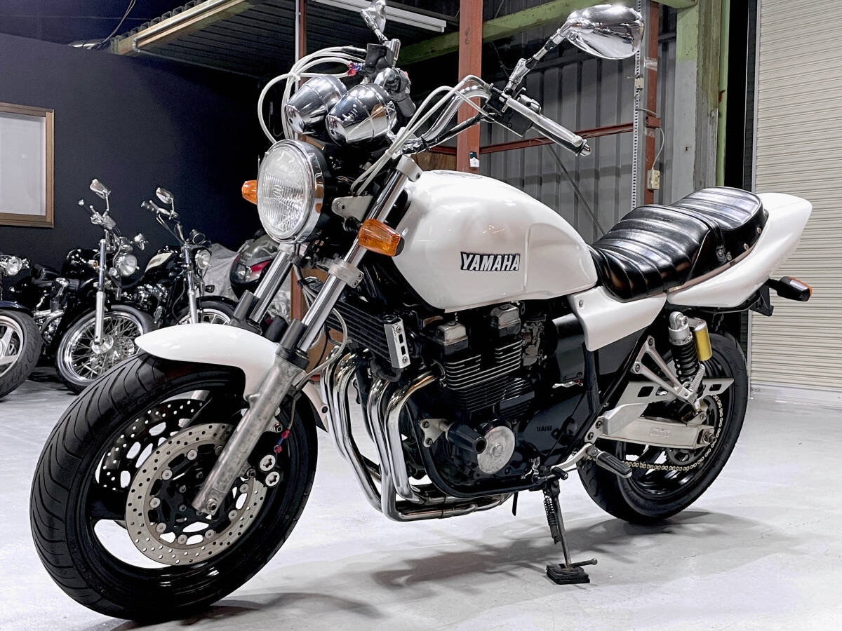 ★土日限定価格★ XJR400R RP02J 2007モデル 最終型 レストアベース ★動画★ RPM製フルエキゾーストマフラー/タックロールシート装備 4606_画像2