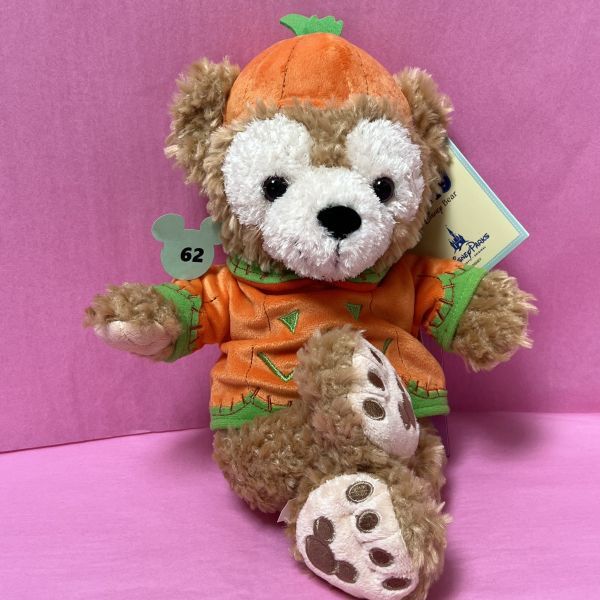 #62 ハロウィーン パンプキン ダッフィー 12インチ ぬいぐるみ WDW DLR Halloween Duffy the Disney Bear US ディズニー パーク_画像8