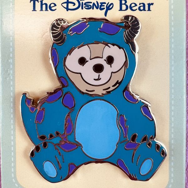 ダッフィー サリー コスチューム 2014 ディズニー ピンバッジ WDW DLR Duffy the Disney Bear in Monsters Inc Sully Costume Pin_画像2