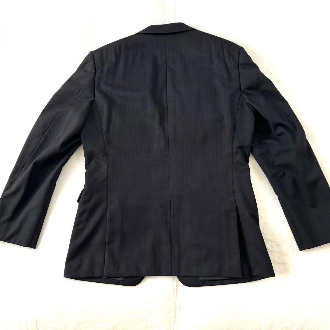 タケオキクチ TAKEO KIKUCHI スーツ セットアップ 黒 ブラック 14 2XL相当 大きいサイズ 背抜き、Super100’s_画像4