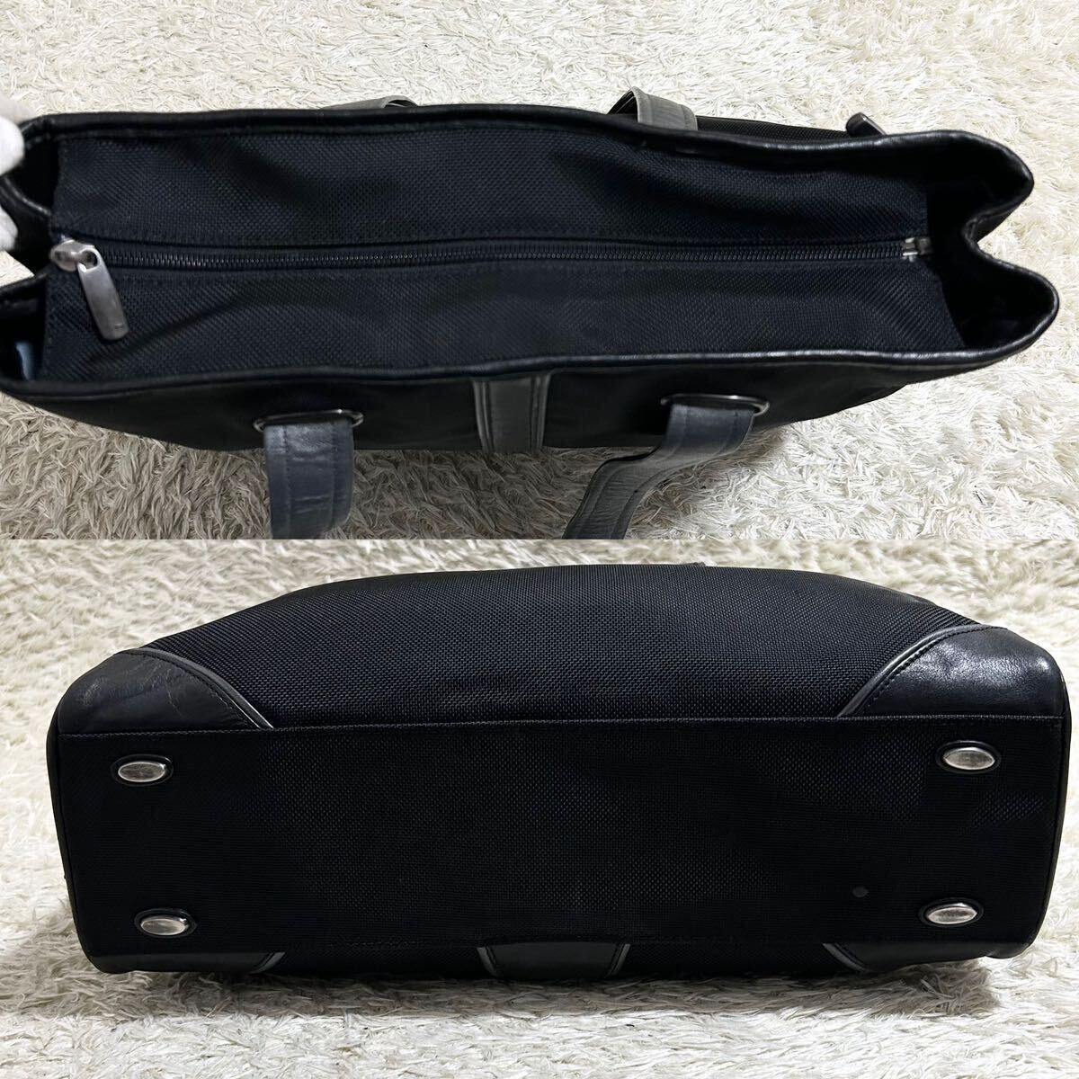 A4収納/美品 トゥミ TUMI メンズ トートバッグ ビジネスバッグ ブリーフケース 3室 肩掛け 多収納 バリスティックナイロン レザー 書類鞄_画像5