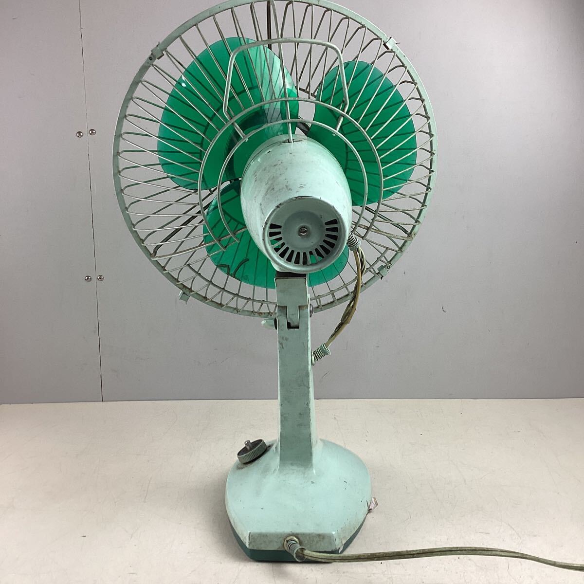 k5120 Mitsubishi electric fan D-30NH Showa Retro 30cm standard .NH green MMC that time thing antique Vintage electrical appliances operation verification settled used 
