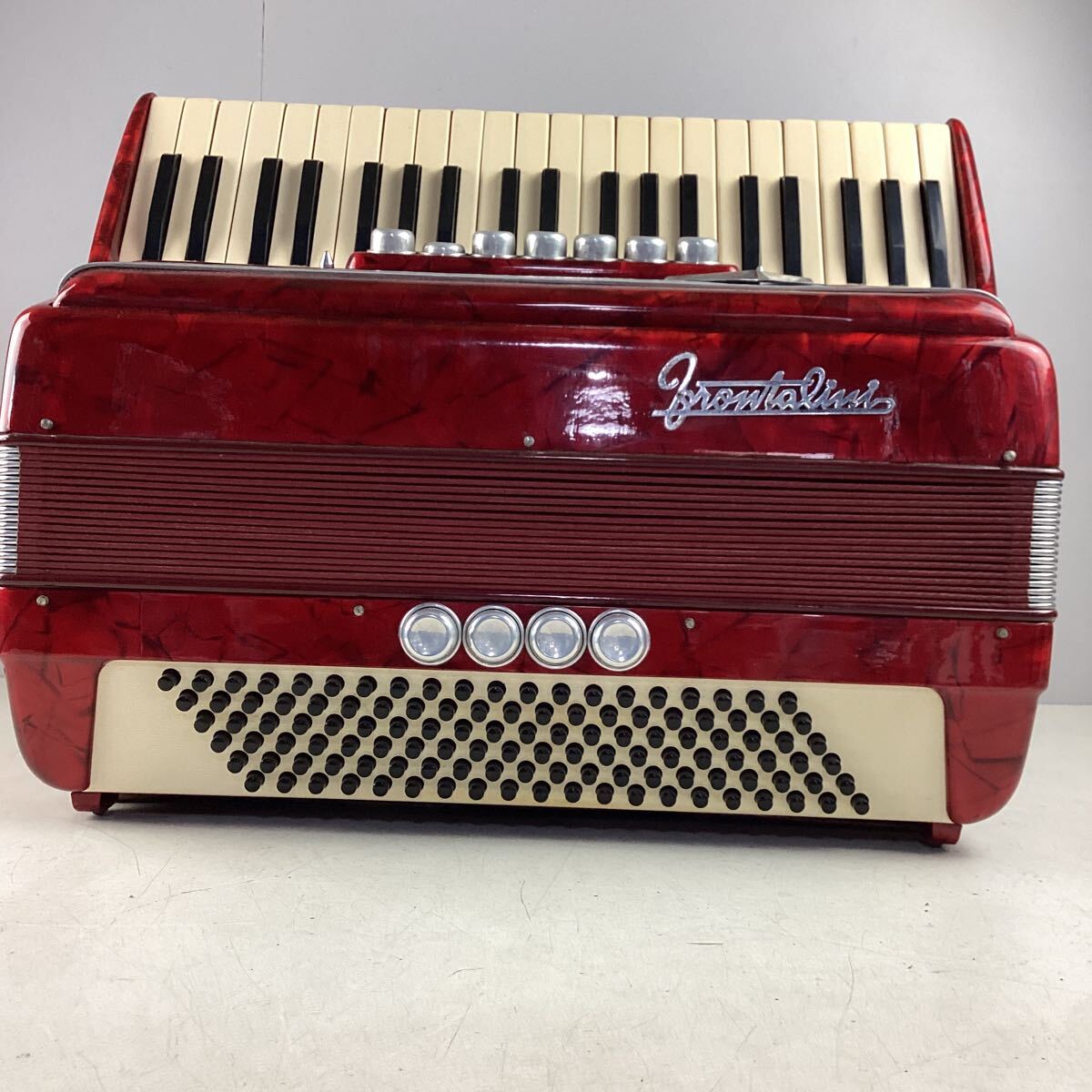 k5135 FRONTALINI аккордеон Италия производства 41 клавиатура 269/3 клавишные инструменты красный кейс жесткий чехол музыкальные инструменты музыка Event звук смог сделать б/у 