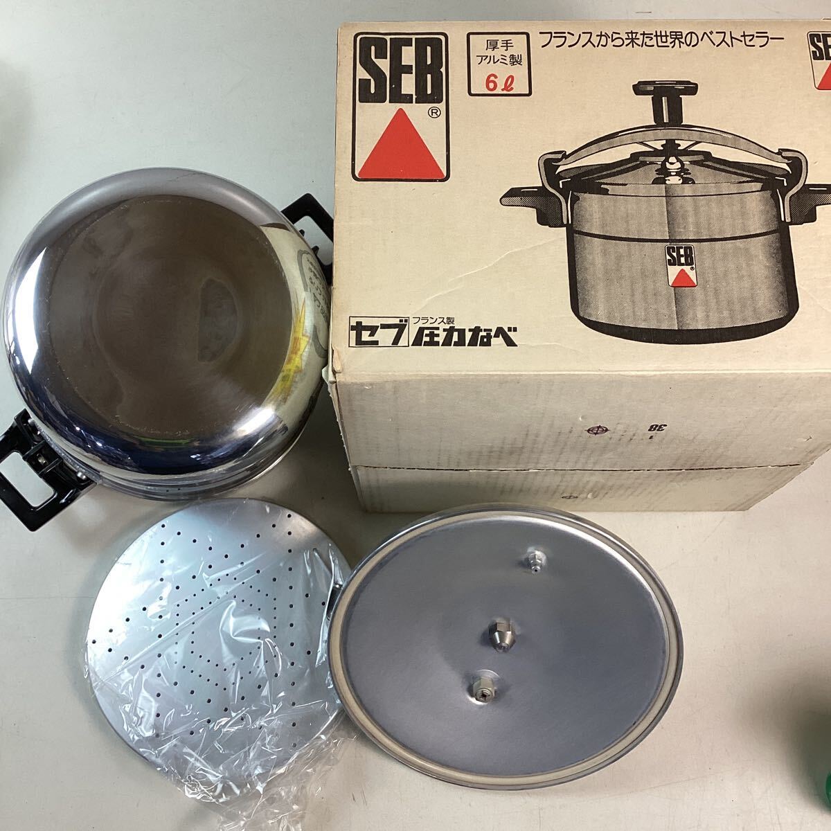 y5227 cooking pot 5 point set both hand one hand pressure ........... thing .. thing stainless steel original copper horn low 22~28cm cover attaching unused ~ used 