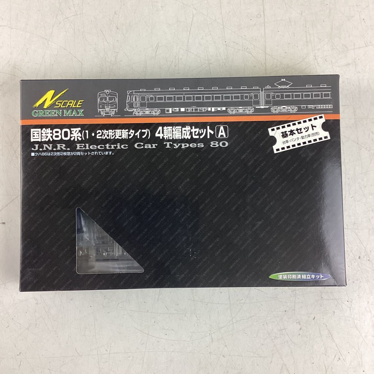 d534 GREENMAX 国鉄80系 1・2次形更新タイプ 4両編成セット Nゲージ クハ86 グリーンマックス 鉄道模型 トータルセット 未組立 _画像1