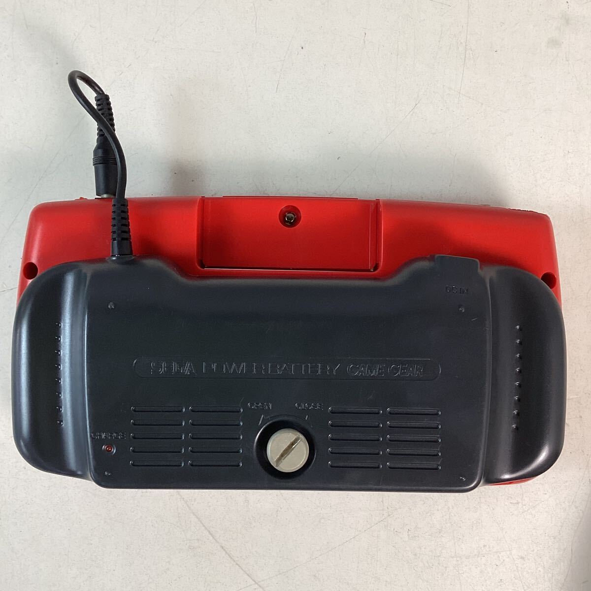y536 Sega Game Gear red AC adaptor TV tuner battery pack power battery attached SEGA GAME GEAR electrification equipped Junk 