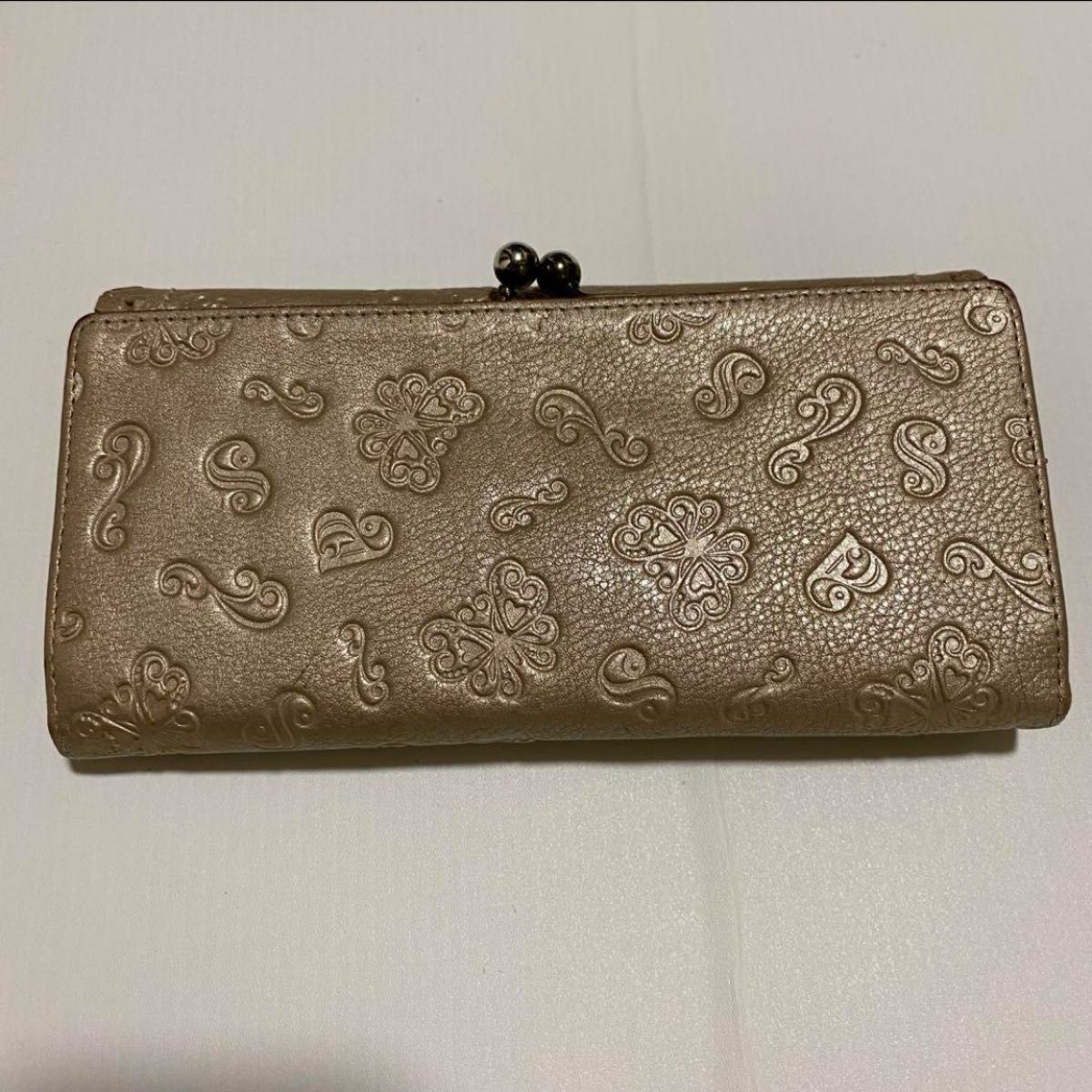 【美品】ANNA SUI アナスイ ダリア  長財布  がま口 蝶 レザー