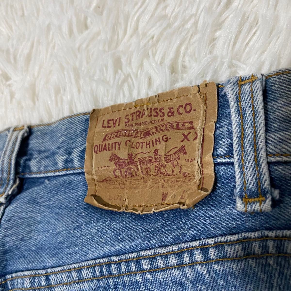 【古着】Levi's USA製 501xx バレンシア製 555 W28 L36 デニムパンツ インディゴ s