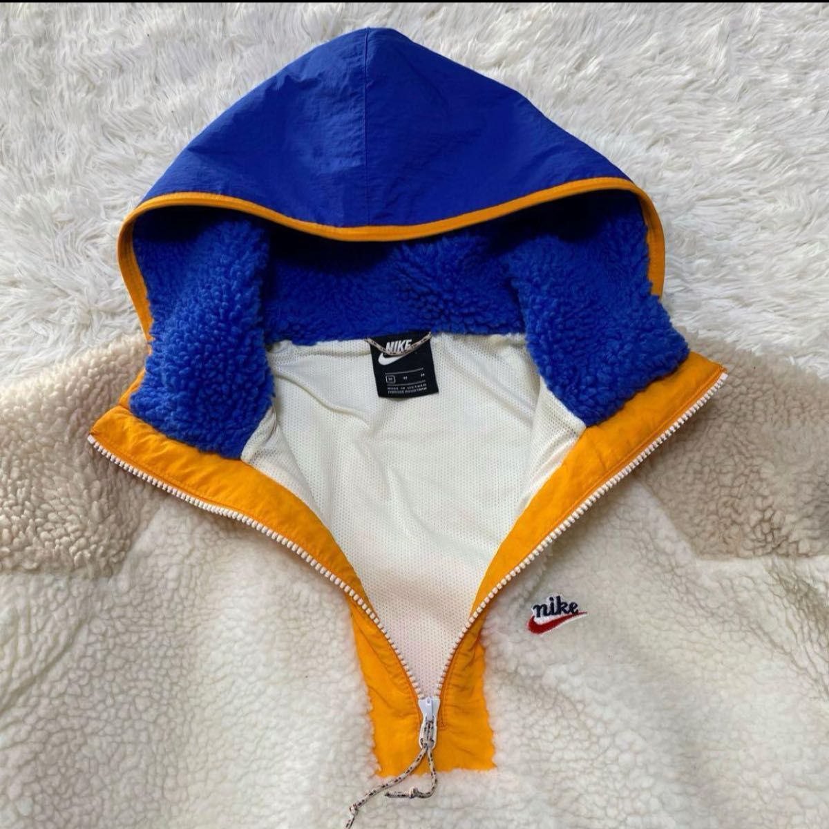 美品】ナイキ NIKE ボアジャケット ハーフジップ M ゆめまる 美品】ナイキ NIKE ボアジャケット ハーフジップ M ゆめまる