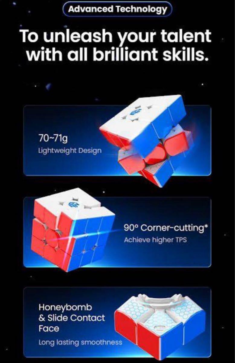 ルービックキューブGAN14 UVバージョンスピードキューブ立体パズル磁石搭載　競技用　上級者向け　クリスマスプレゼント_画像6