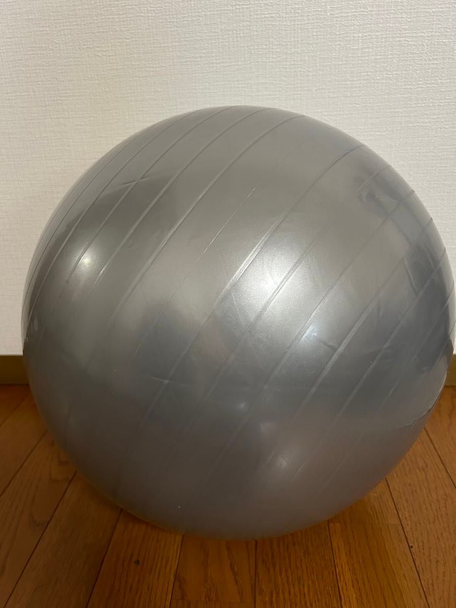 バランスボール ヨガボールフィットネス ダイエット 体幹強化45cm シルバー_画像4