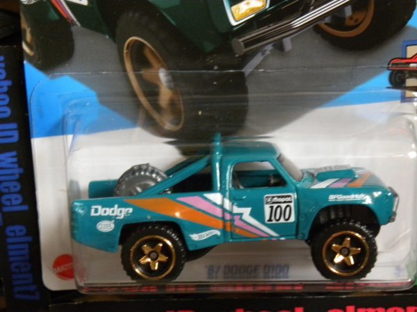 即決☆☆'87 DODGE D100 HW REVERSE RAKE ホットウィール Hot Wheels_画像3