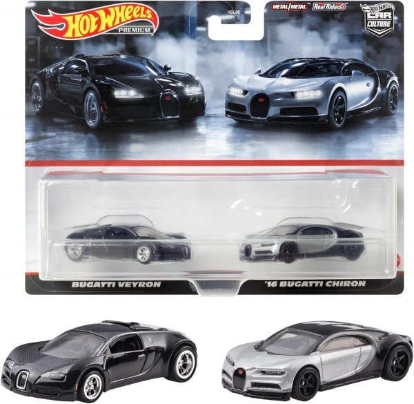 即決☆☆ブガッティ ヴェイロン / '16 ブガッティ シロン　BUGATTI VEYRON / CHIRON ホットウィール (Hot Wheels) プレミアム 2パック☆_画像1