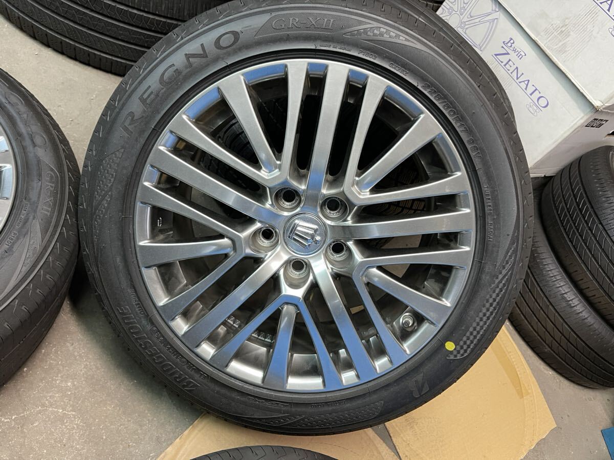 トヨタ クラウン 210系 マジェスタ 純正 GWS214 BRIDGESTONE 225/50R17 バリバリ山 2023年製 美品 センサー付属の画像4