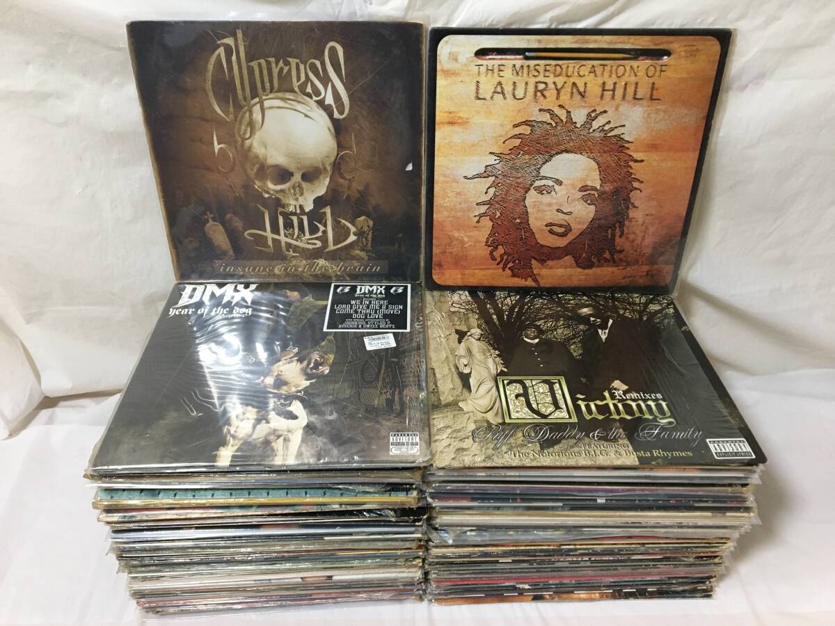 W060〇コレクター放出品 LP レコード HIPHOP ヒップホップ 135枚まとめ Cypress Hill/Lauryn Hill/DMX/Notorious B.I.G./PUFF DADDY/COOLIOの画像1