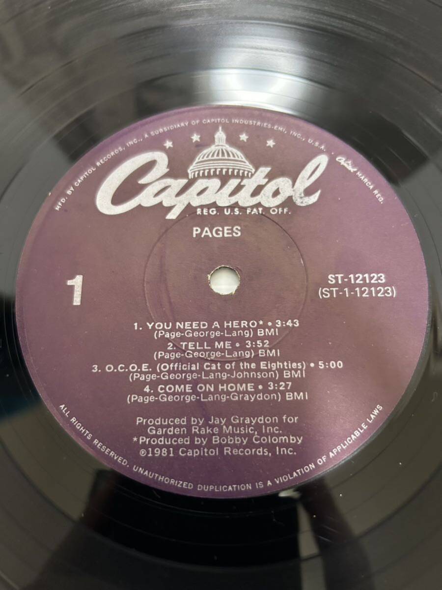 ◎W256◎LP レコード PAGES ページズ US盤 2枚まとめて/FUTURE STREET/PAGES_画像8