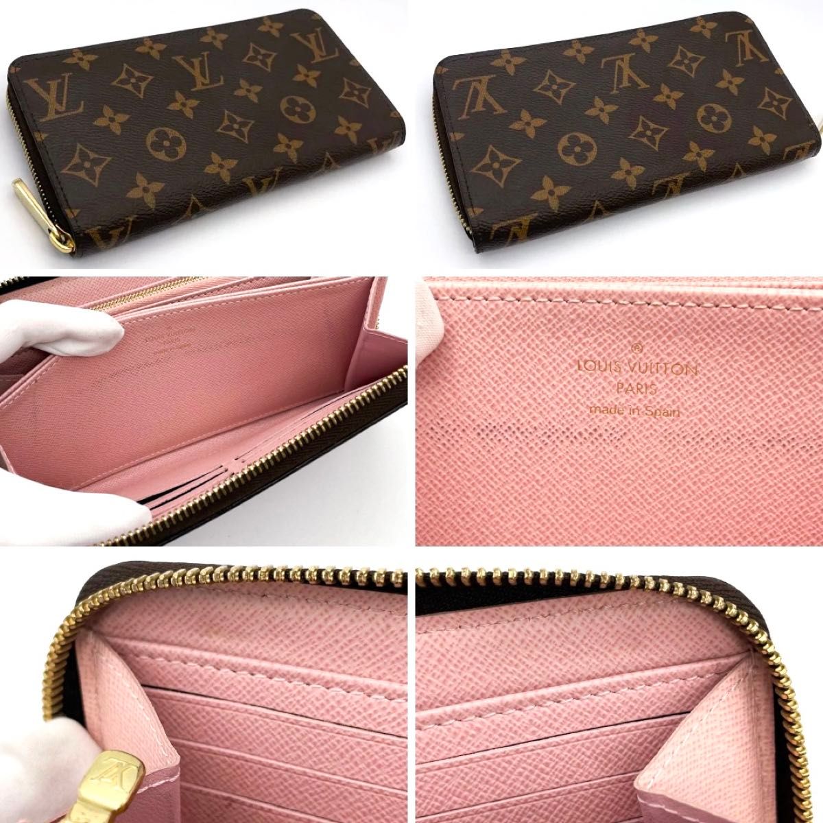 【極美品】 LOUIS VUITTON ルイヴィトン　新型　 ジッピーウォレット モノグラム　ローズバレリーヌ 長財布