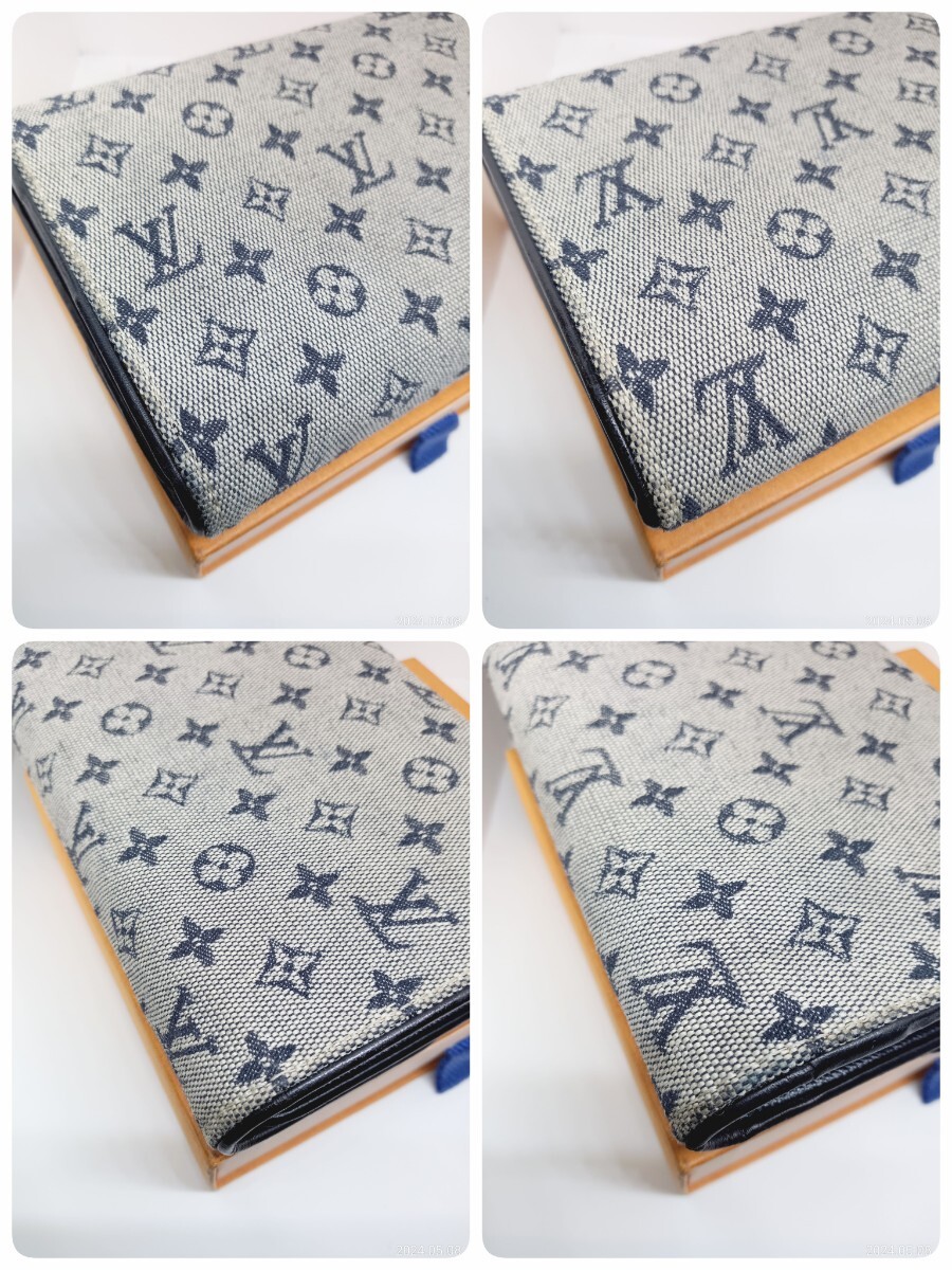 LOUIS VUITTON モノグラムミニ長財布ポルトトレゾールインターナショナルネイビー ルイヴィトンM92242の画像5