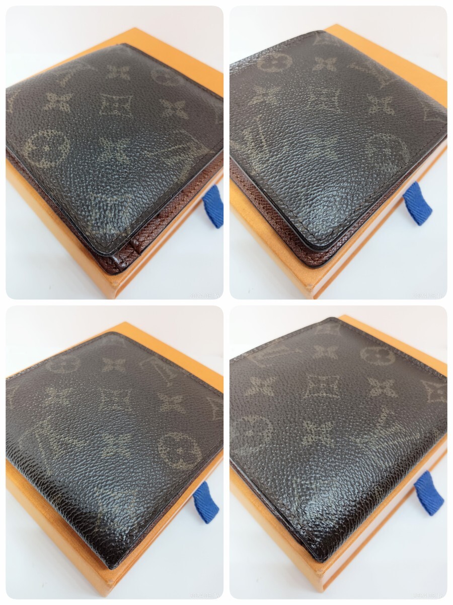 LOUIS VUITTON モノグラム ポルトフォイユ マルコ 二つ折り財布 ルイヴィトンM61675_画像9