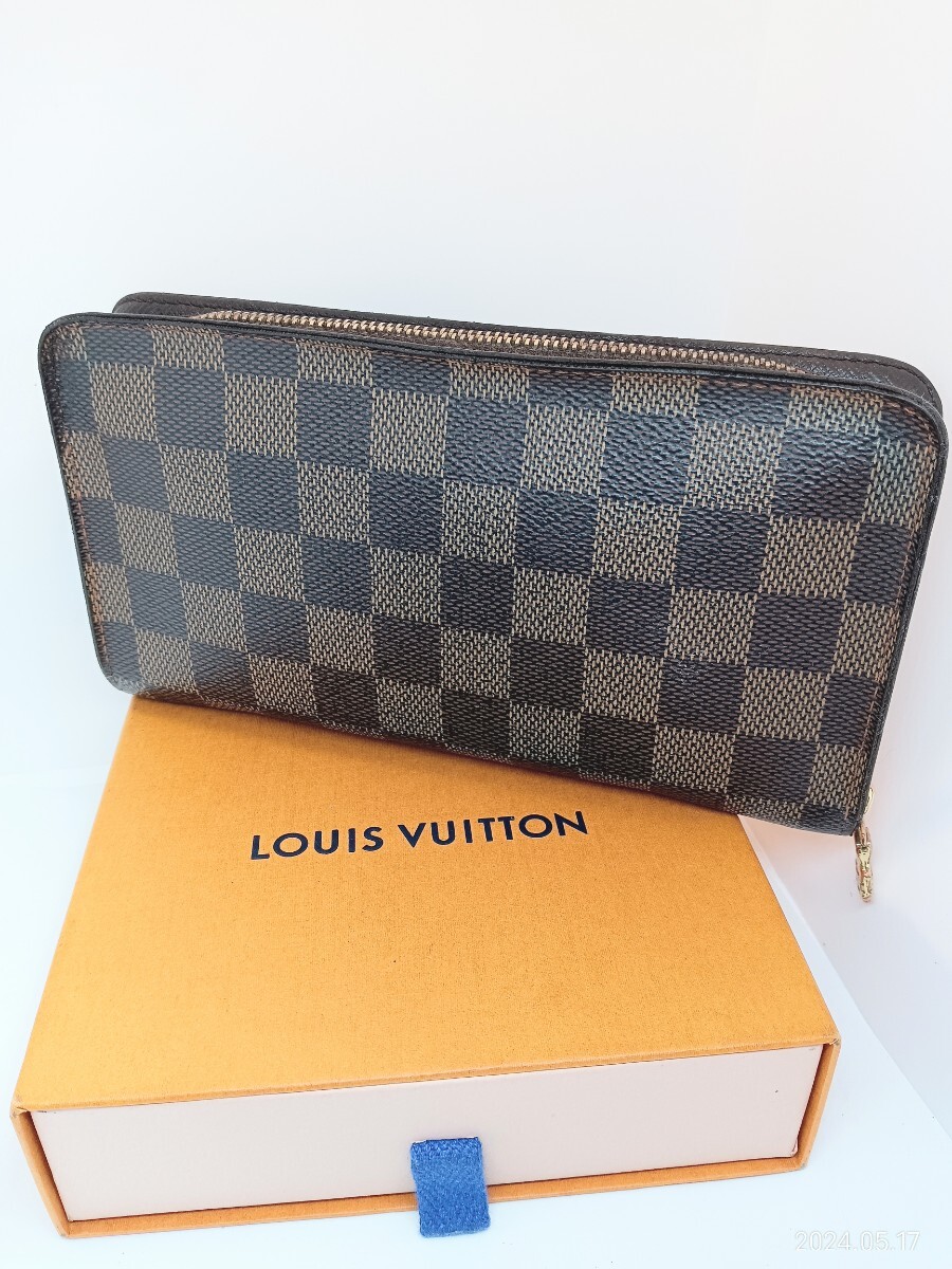 LOUIS VUITTON ダミエ ポルトモネジップ長財布 ルイヴィトンN61728_画像2